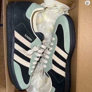 Adidas Samba Black/Dark Green/Mint Green